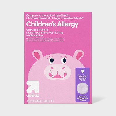Children's Allergy Relief Chewable Tablet - Grape - Diphenhydramine HCl - 48ct - up&up™