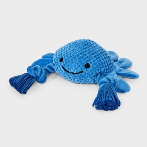 8.5" Blue Crab Dog Rope Plush Toy - Boots & Barkley™ - 1 of 4