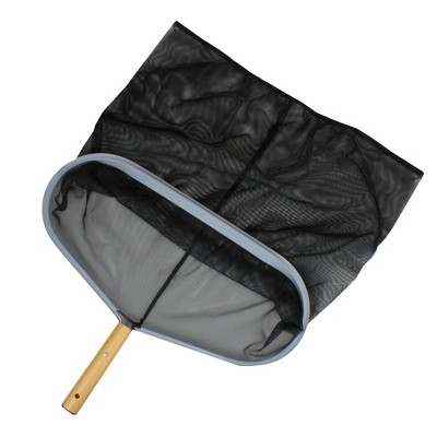 Pool Central Ultra-Deep Professional Swimming Pool Leaf Rake Skimmer Head - Fits Most Poles 19.5" - Black