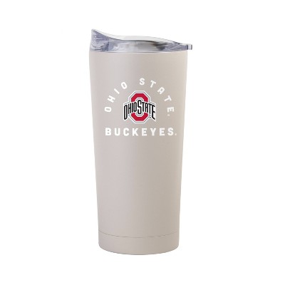 NCAA Ohio State Buckeyes Sand Powder Coat Tumbler - 20oz: Insulated Stainless Steel Drinkware