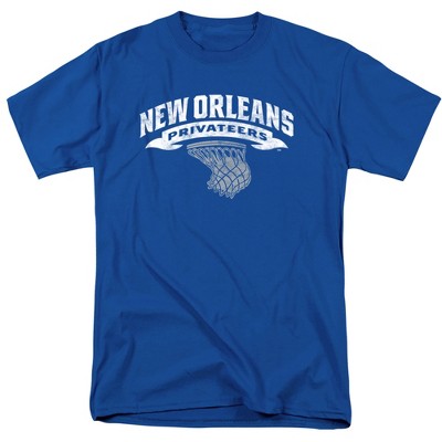 The University Of New Orleans Basketball Hoop Adult T-Shirt Royal Blue