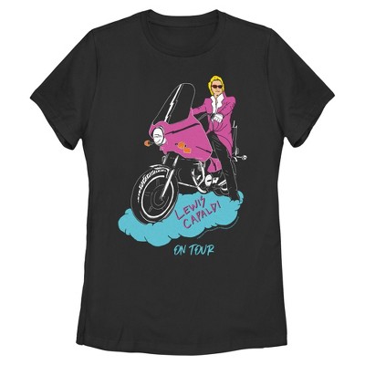 Womens Lewis Capaldi Biker On Tour T Shirt