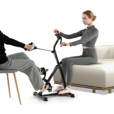 Costway Adjustable LCD Pedal Exercise Bike with Massage Total Body Fitness Rehab Equipment