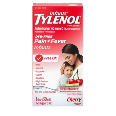 Tylenol Infants Simple Measure Pain Reliever Acetaminophen Liquid - Cherry - 1 fl oz
