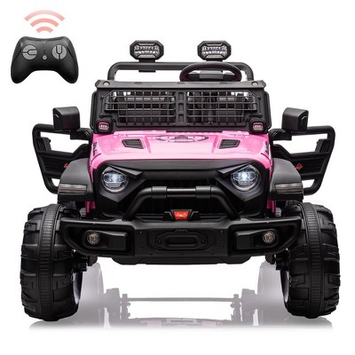 2 Seaters Kids Ride On Truck with Remote Control,20“ Large Seat Ride On Car for Toddlers
