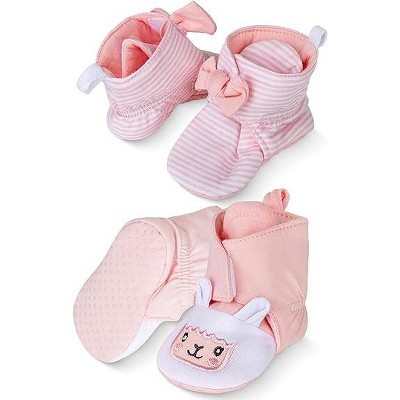 Rising Star Baby Girls & Boys Booties, Non Slip Grippers Slippers for Infants Ages 0-12 Months