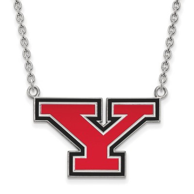 Black Bow Jewelry Sterling Silver Youngstown State Penguins NCAA Necklace 18 Inch