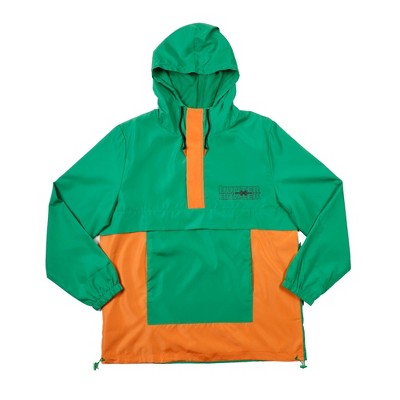 Hunter X Hunter Gon Freecss Long Sleeve Green Colorblock Hooded Anorak