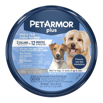 Pet Armor Plus Collar - Insect Growth Regulator for Dogs - 2ct