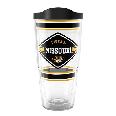 NCAA Missouri Tigers 24oz First String Classic Tumbler: Plastic Lidded Drinkware