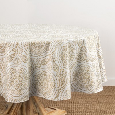 Elrene Savannah Boho Paisley Printed Vinyl Indoor/Outdoor Tablecloth - Elrene Home Fashions