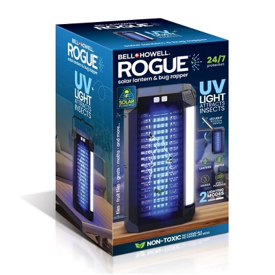 Bell + Howell Rogue Solar Lantern & Bug Zapper with Swiveling LED Light