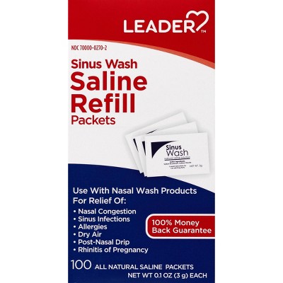 Leader Saline Refill 100 ea