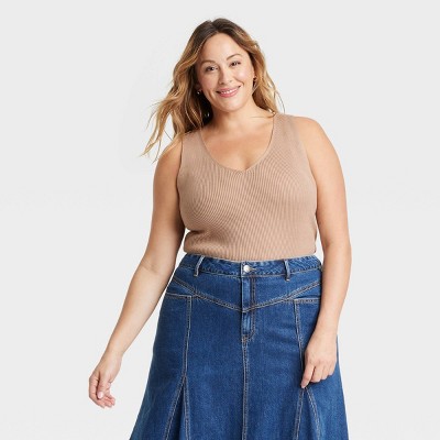 Women's V-Neck Tank Pullover Sweater - Ava & Viv™