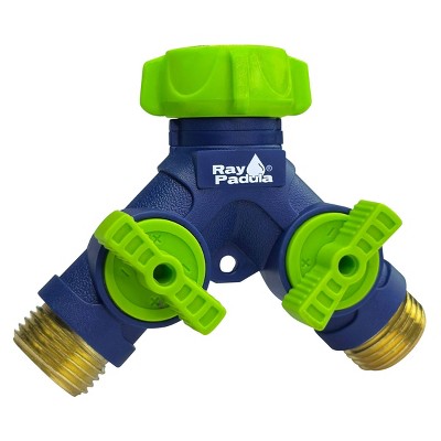 Ray Padula Carbon Fiber Deluxe Metal "Y" Splitter: Dual Faucet Attachment, EZGrip, Leakproof