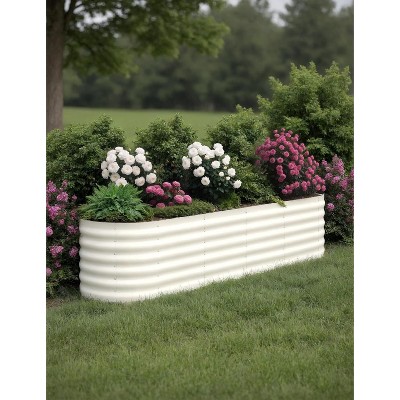 Galvanized Steel Raised Garden Bed, Modular Expandable Planter Box with Open-Base Design, Rust-Proof for Outdoor Vegetables & Flowers