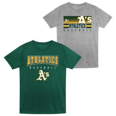 MLB Oakland Athletics Toddler Boys' 2pk Gray T-Shirt