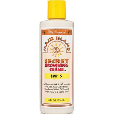 Maui Island Secret Browning Creme Tanning Lotion and Oil - SPF5 - 8oz