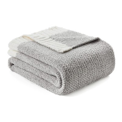 Snuggle Sac Soft Reversible Throw Blanket Knitted Blanket Cozy Bedding Blankets