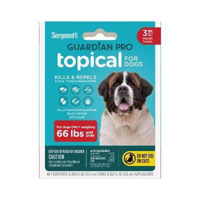 Sergeant's Guardian Pro Flea & Tick Topical Treatment for Dogs - 3ct