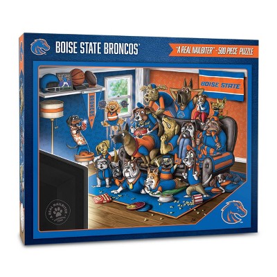 NCAA Boise State Broncos Purebred Fans 'A Real Nailbiter' Jigsaw Puzzle - 500pc: Educational Focus on Shapes, Colors, Animals, Patterns