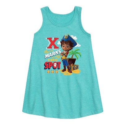 - Santiago of The Sea - X Marks The Spot Graphic Sleeveless Aline Dress