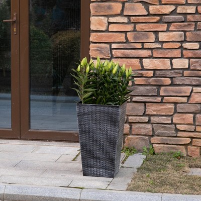 Gulches Set of 3 Tall Planters - Stylish Indoor & Outdoor Flower Pots with Drainage Holes