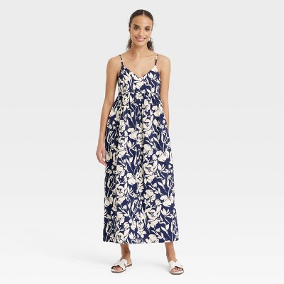 Women's Seersucker Maxi A-Line Dress - A New Day™
