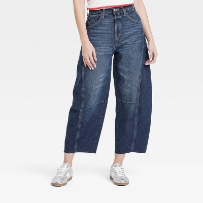 Women's High-Rise Curved Leg Barrel Jeans - Universal Thread™