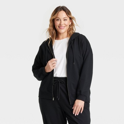 Women's Fleece Hooded Zip-Up Sweatshirt - Ava & Viv™