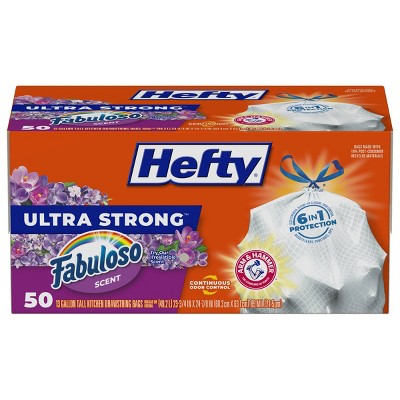 Hefty Ultra Strong Fabuloso Tall Kitchen Trash Bags - 13gal/50ct