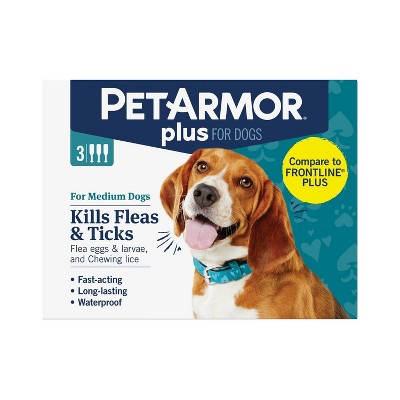 PetArmor Plus Flea and Tick Topical Treatment for Dogs - 3 Month Supply