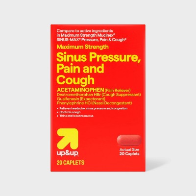 Acetaminophen Sinus Pressure, Pain & Cough Relief Caplets - 20ct - up&up™