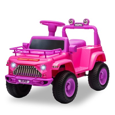 6V Ride On Car for Toddlers - Battery Powered Electric Car for Kids with Music, LED Light