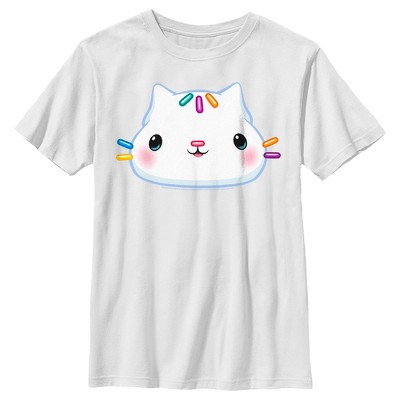 Boy's Gabby's Dollhouse Cakey Paws Big Face T-Shirt