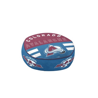 NHL Colorado Avalanche Circle Plushlete Pillow: Sports Team Logo, Removable Cover