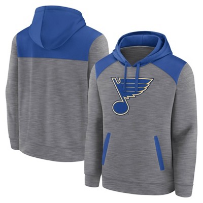 NHL St. Louis Blues Men's Gray Poly Hooded Sweatshirt