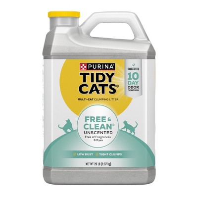 Purina Tidy Cats Free & Clean Unscented Clumping Scoop Cat & Kitty Litter for Multiple Cats