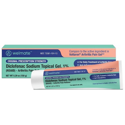 WELMATE Arthritis Pain Relief Diclofenac Sodium (NSAID) Pain Reliever Gel – 5.29oz
