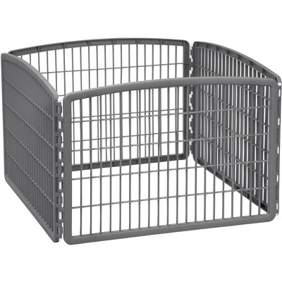 IRIS USA 4-8Panel 24/34"H Plastic Pet Playpen without Door