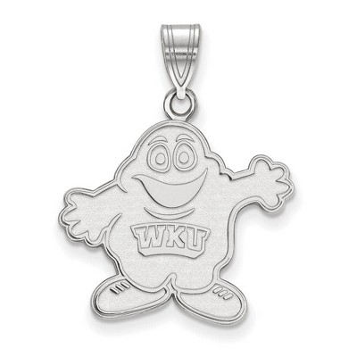 Black Bow Jewelry Sterling Silver Western Kentucky Hilltoppers NCAA Large Pendant