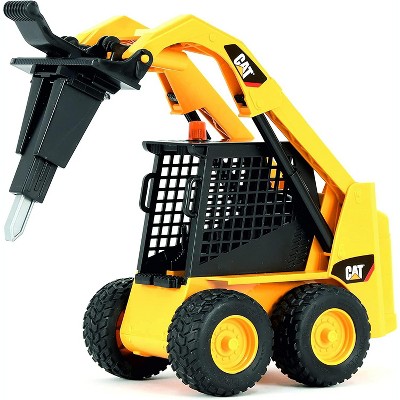Bruder Caterpillar Skid Steer Loader with Jackhammer and Accessories