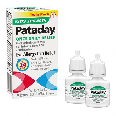 Pataday Once Daily Relief Extra Strength Allergy Eye Drops - Twin Pack - 0.17 fl oz