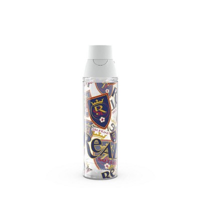 MLS Real Salt Lake All Over Venture Water Bottle - 24oz: Portable Plastic Drinkware