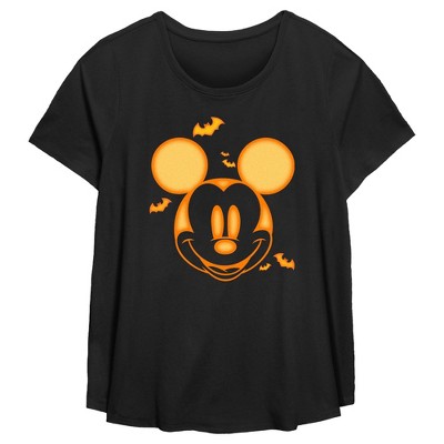 Women's Mickey & Friends Halloween Pumpkin Face T-Shirt