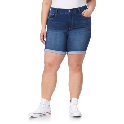 WallFlower Women's Irresistible Denim Shorts High-Rise Insta Soft Juniors (Available in Plus Size)