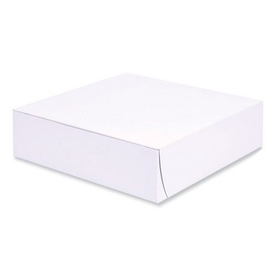SCT Bakery Boxes, Standard, 9 x 9 x 2.5, White, Paper, 250/Carton