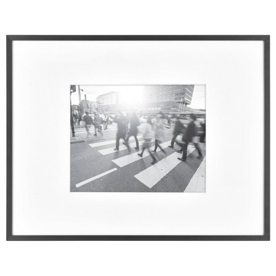 Thin Gallery Matted Photo Frame Black - Threshold™