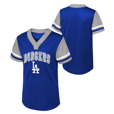 MLB Los Angeles Dodgers Girls' Henley Jersey