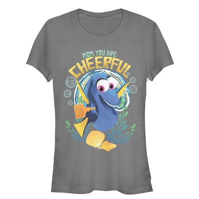 Juniors Womens Finding Dory Cheerful Mom T-Shirt